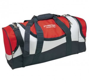 tri colour sports bag